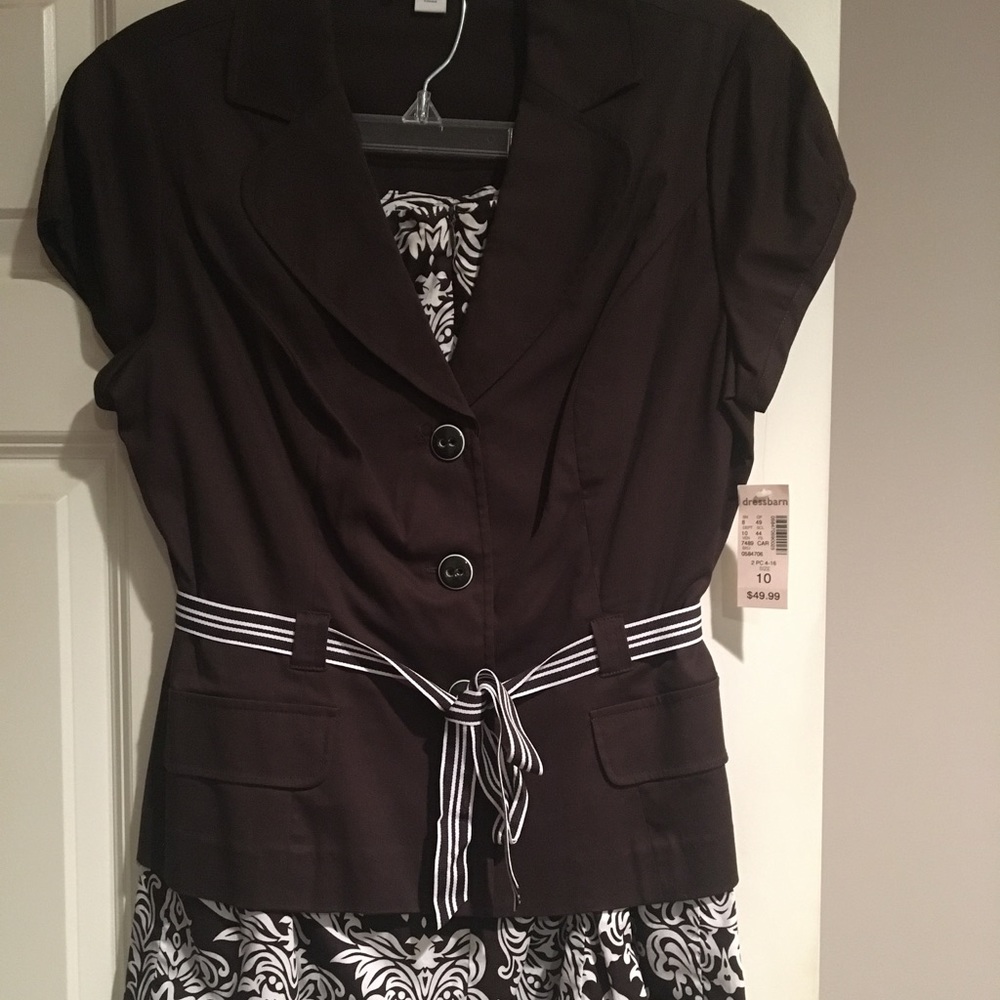 NWT 2pc Dress Barn (brown) skirt outfit size 10